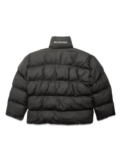 Balenciaga Nylon Puffer Jacket In Black