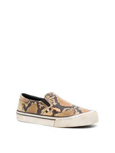 Bally Santa Ana Printed Leather Slip-on Sneakers