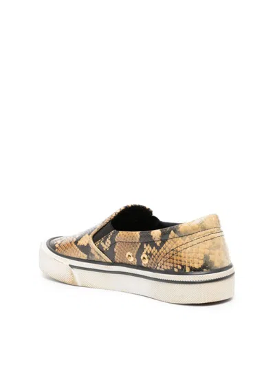 Bally Santa Ana Printed Leather Slip-on Sneakers