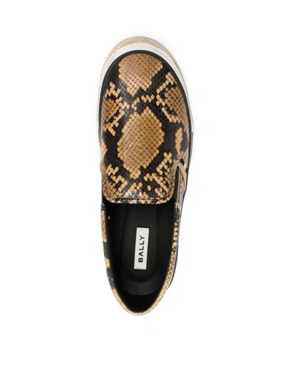 Bally Santa Ana Printed Leather Slip-on Sneakers