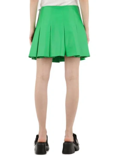 Bottega Veneta Green Leather Skirt