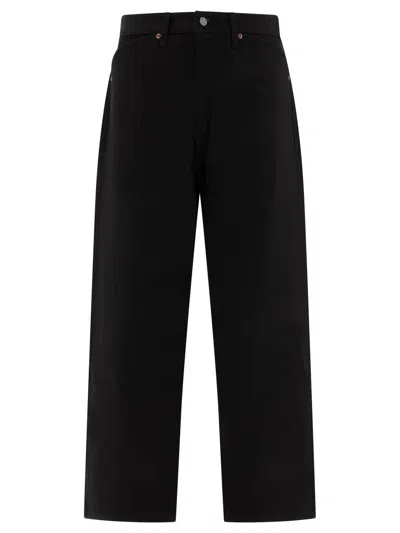 Brain Dead Straight-leg Black Jeans With Five-pocket Design In Black