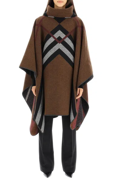 Burberry Chevron Check-jacquard Cashmere Poncho