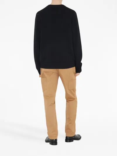 Burberry Logo-tag Cotton Straight-leg Trousers