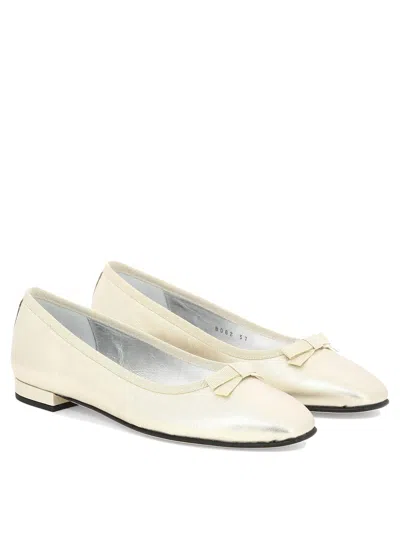 Carel Metallic Bow Square-toe Ballerina Flats