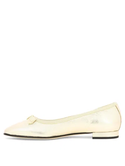 Carel Metallic Bow Square-toe Ballerina Flats