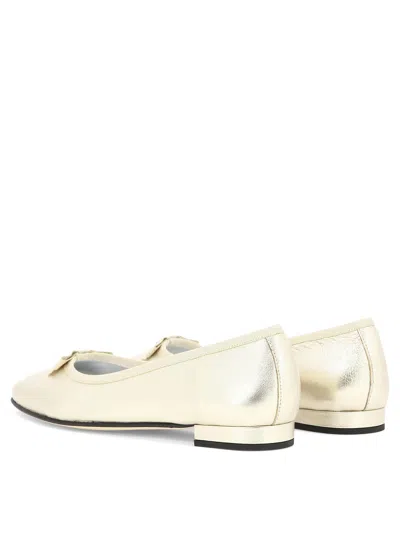 Carel Metallic Bow Square-toe Ballerina Flats