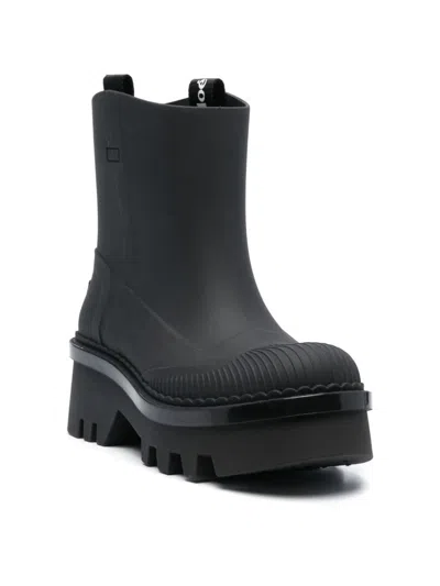 Chloé Elegant Mini Rain Boots With Scallop Detailing