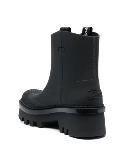 Chloé Elegant Mini Rain Boots With Scallop Detailing