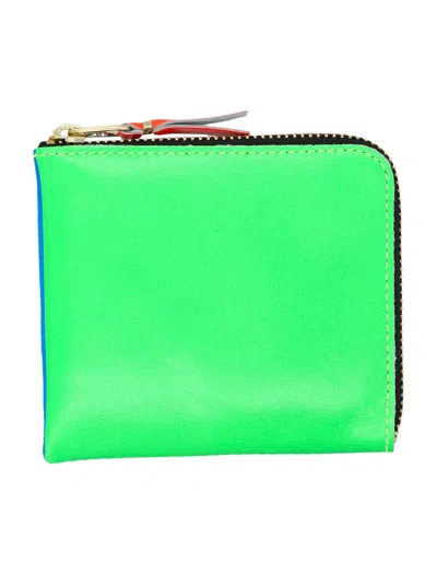 Comme Des Garçons Wallet Super Fluo Small Zip Coin Wallet