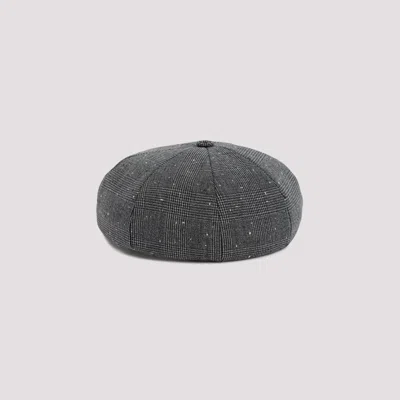 Dior Wool-blend Canvas Beret Hat With Prince Of Wales Motif
