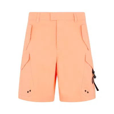Dior Designer Cotton Shorts In Yellow And Orange For Men