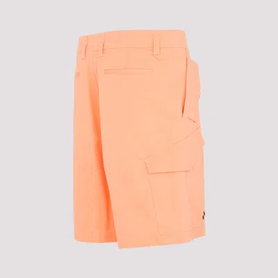Dior Designer Cotton Shorts In Yellow And Orange For Men