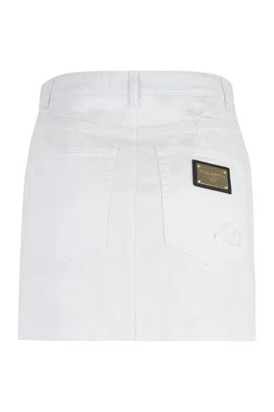 Dolce & Gabbana Distressed-finish Denim Miniskirt