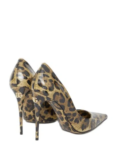 Dolce & Gabbana Printed Glossy High-heeled Shoes