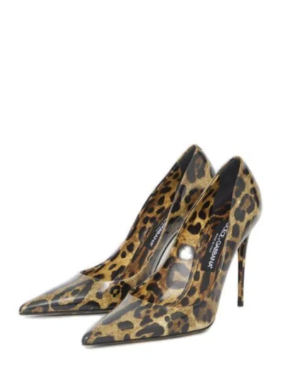Dolce & Gabbana Printed Glossy High-heeled Shoes