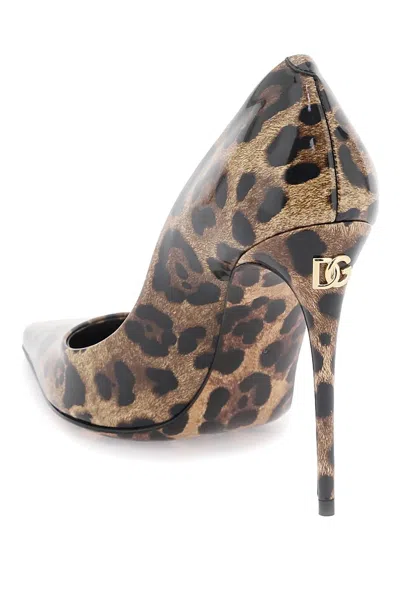 Dolce & Gabbana Printed Glossy High-heeled Shoes