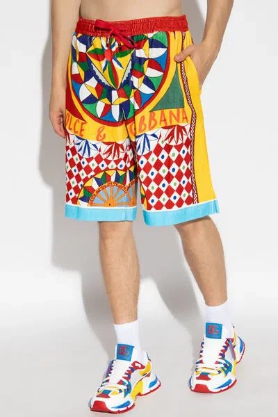 Dolce & Gabbana Carreto-print Bermuda Shorts