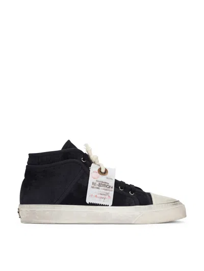 Dolce & Gabbana Re-edition Vintage Mid Top Sneakers In Black