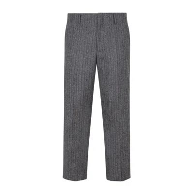 Dries Van Noten Wool Pinstriped Pants 4 Pockets