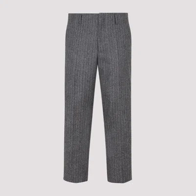 Dries Van Noten Wool Pinstriped Pants 4 Pockets