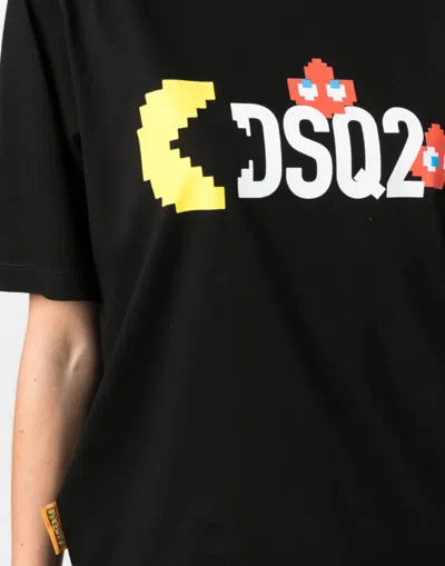 Dsquared2 Pac-man Logo Short Sleeve T-shirt For Women