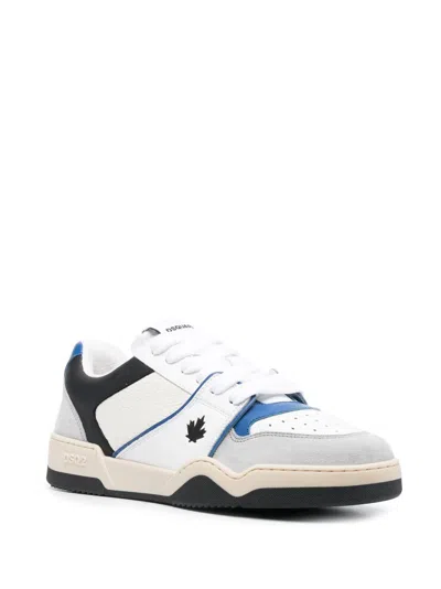 Dsquared2 Man Sneakers Cream Size 10 Leather
