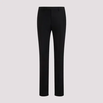 Etro Wool Trousers Grosgrain Embellishment