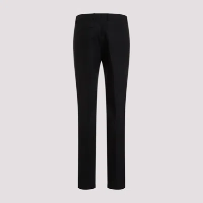 Etro Wool Trousers Grosgrain Embellishment