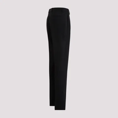 Etro Wool Trousers Grosgrain Embellishment