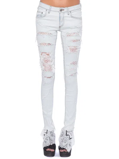 Fagassent Skinny Jeans With Lace