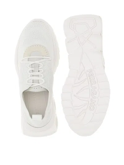 Ferragamo Nima Leather-trimmed Mesh Sneakers