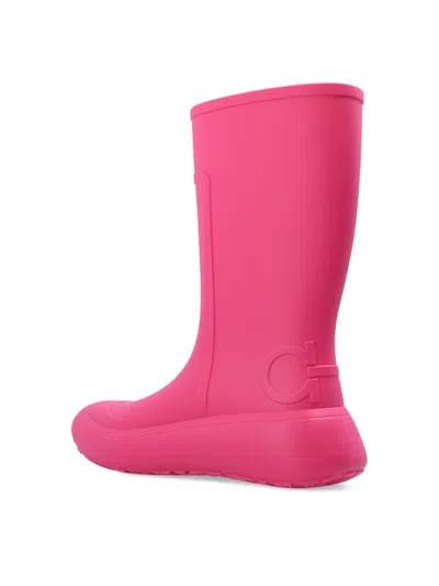 Ferragamo Womens Dark Pink Boot