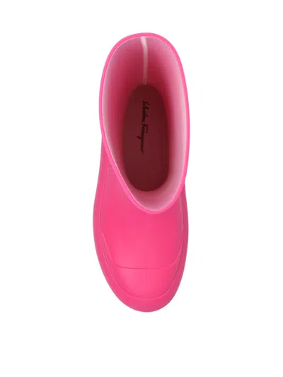 Ferragamo Womens Dark Pink Boot