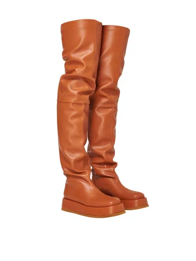 Gia Borghini X Rhw Rosie 10 Leather Thigh-high Boot