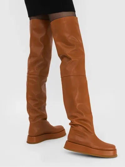 Gia Borghini X Rhw Rosie 10 Leather Thigh-high Boot