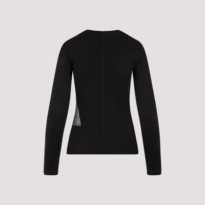 Givenchy Draped Top In Jersey And 4g Lace