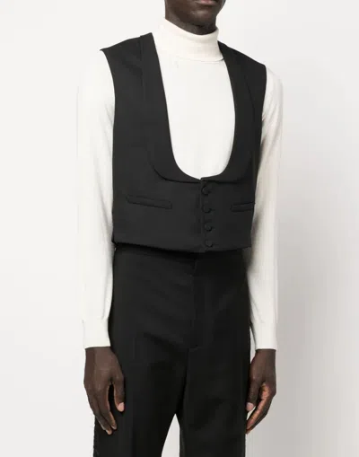 Shop Gucci Wool Formal Vest Gilet