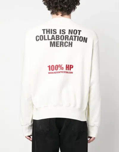 Heron Preston Logo Print Cotton Crewneck Sweatshirt