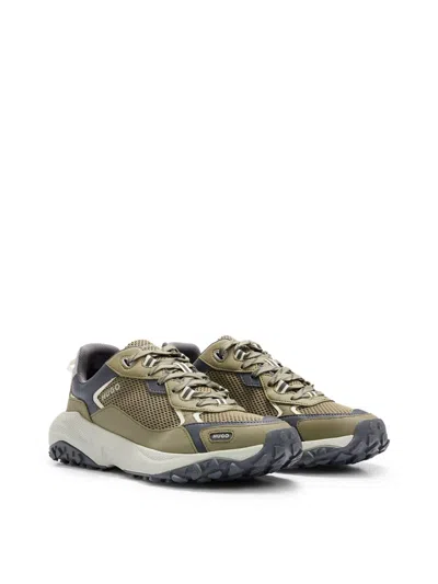 Hugo Boss Low-top Trainers With Open-mesh Uppers