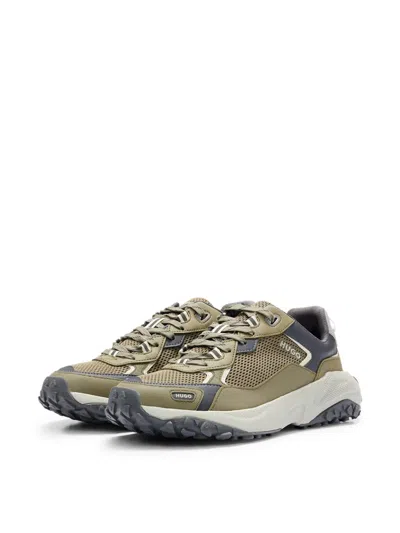 Hugo Boss Low-top Trainers With Open-mesh Uppers
