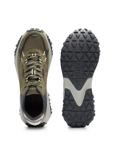 Hugo Boss Low-top Trainers With Open-mesh Uppers
