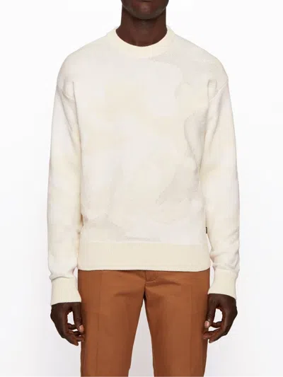 Hugo Boss Piolo Camouflage Sweater In Neutral