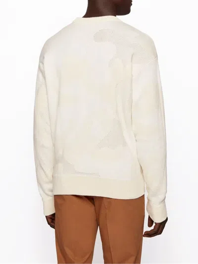 Hugo Boss Piolo Camouflage Sweater In Neutral
