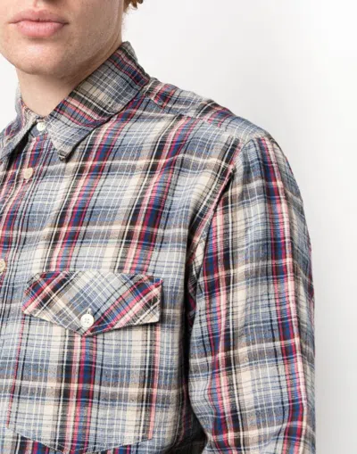 Isabel Marant Plaid Pattern Shirt With Button-down Collar In Multi