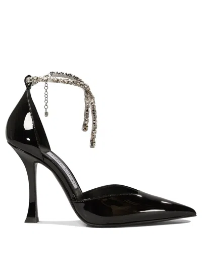 Jimmy Choo Stevie 100 Crystal-embellished Pumps In Patent Leather