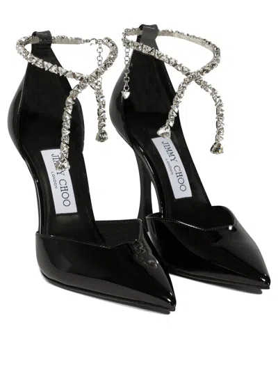 Jimmy Choo Stevie 100 Crystal-embellished Pumps In Patent Leather