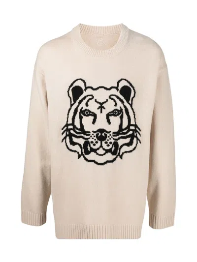 Kenzo K-tiger Logo Sweater In Neutral