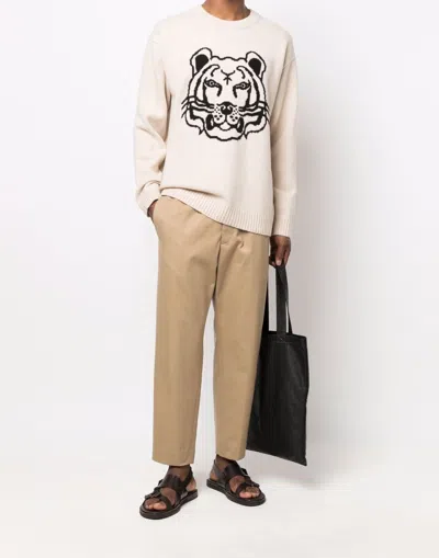 Kenzo K-tiger Logo Sweater In Neutral