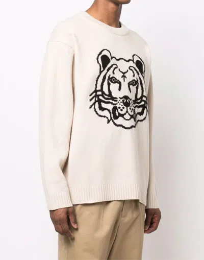 Kenzo K-tiger Logo Sweater In Neutral
